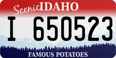 ID license plate I650523