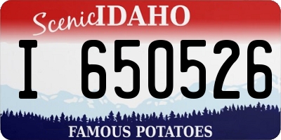 ID license plate I650526