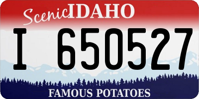 ID license plate I650527