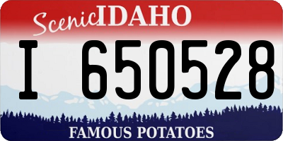 ID license plate I650528