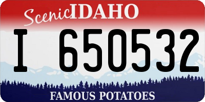 ID license plate I650532