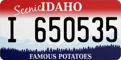 ID license plate I650535