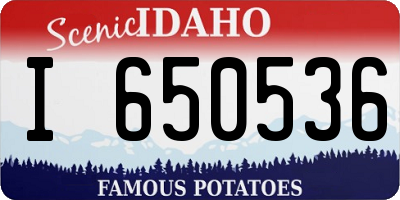 ID license plate I650536