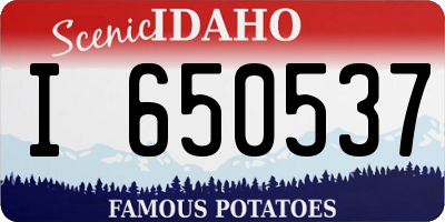 ID license plate I650537