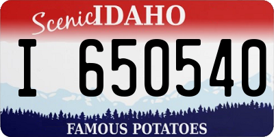 ID license plate I650540