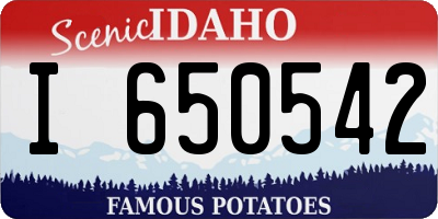 ID license plate I650542