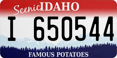ID license plate I650544