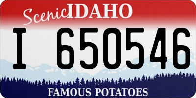 ID license plate I650546