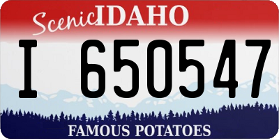 ID license plate I650547