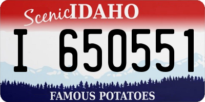 ID license plate I650551