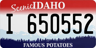 ID license plate I650552