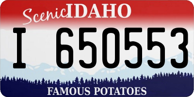 ID license plate I650553
