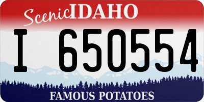 ID license plate I650554