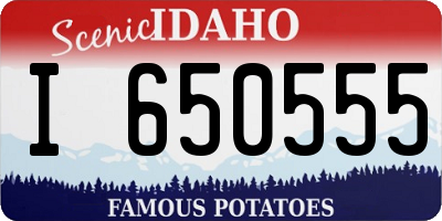 ID license plate I650555