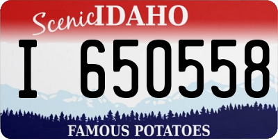 ID license plate I650558