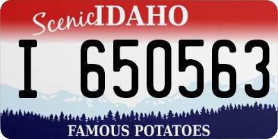 ID license plate I650563