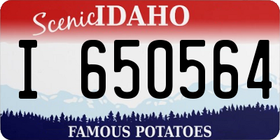 ID license plate I650564