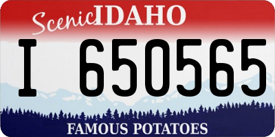ID license plate I650565