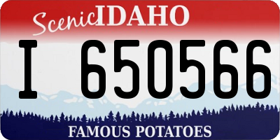 ID license plate I650566