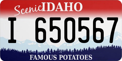 ID license plate I650567