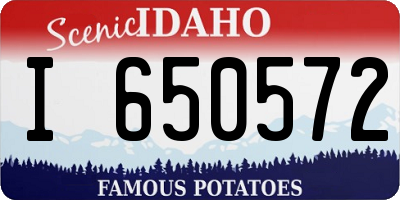 ID license plate I650572