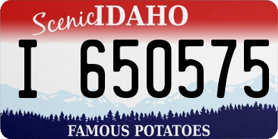 ID license plate I650575