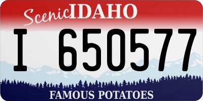 ID license plate I650577