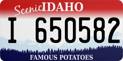 ID license plate I650582