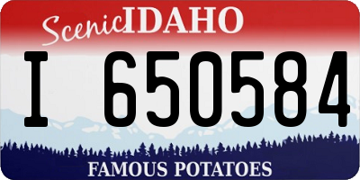 ID license plate I650584