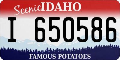 ID license plate I650586