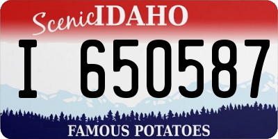 ID license plate I650587