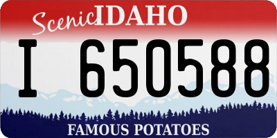 ID license plate I650588