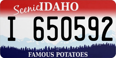 ID license plate I650592