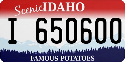 ID license plate I650600