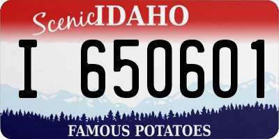 ID license plate I650601