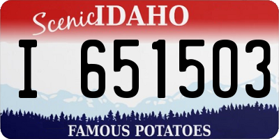 ID license plate I651503