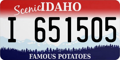 ID license plate I651505