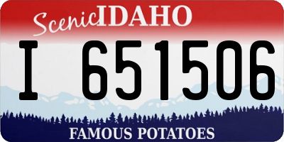 ID license plate I651506