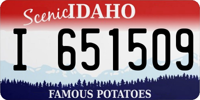 ID license plate I651509