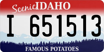 ID license plate I651513