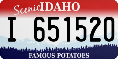 ID license plate I651520