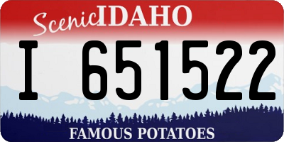 ID license plate I651522