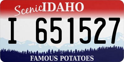 ID license plate I651527