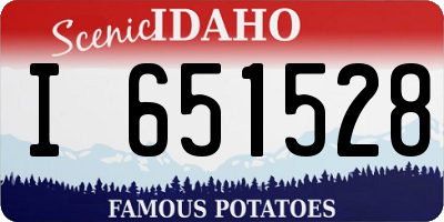 ID license plate I651528