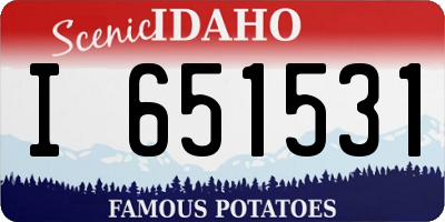 ID license plate I651531