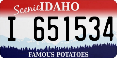 ID license plate I651534