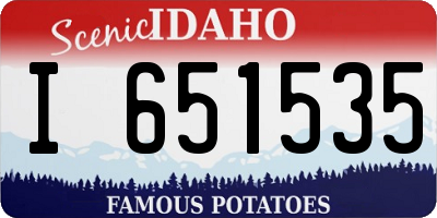 ID license plate I651535