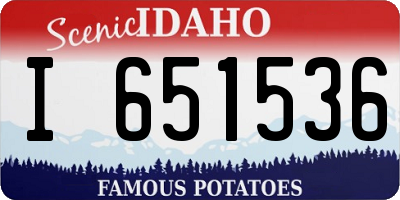 ID license plate I651536