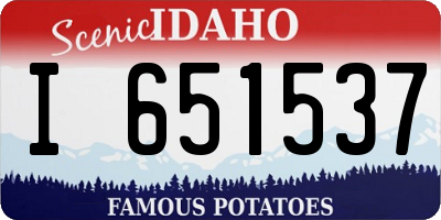 ID license plate I651537