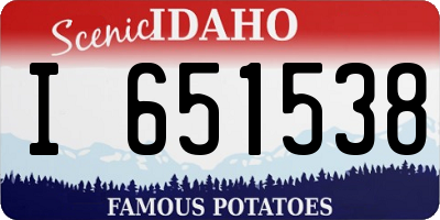 ID license plate I651538